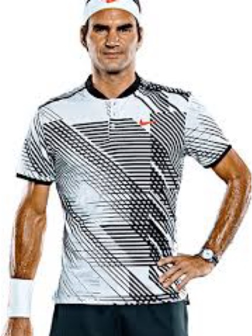 Nike Roger Federer RF 2017 Australian Open Henley Tennis Polo RARE medium